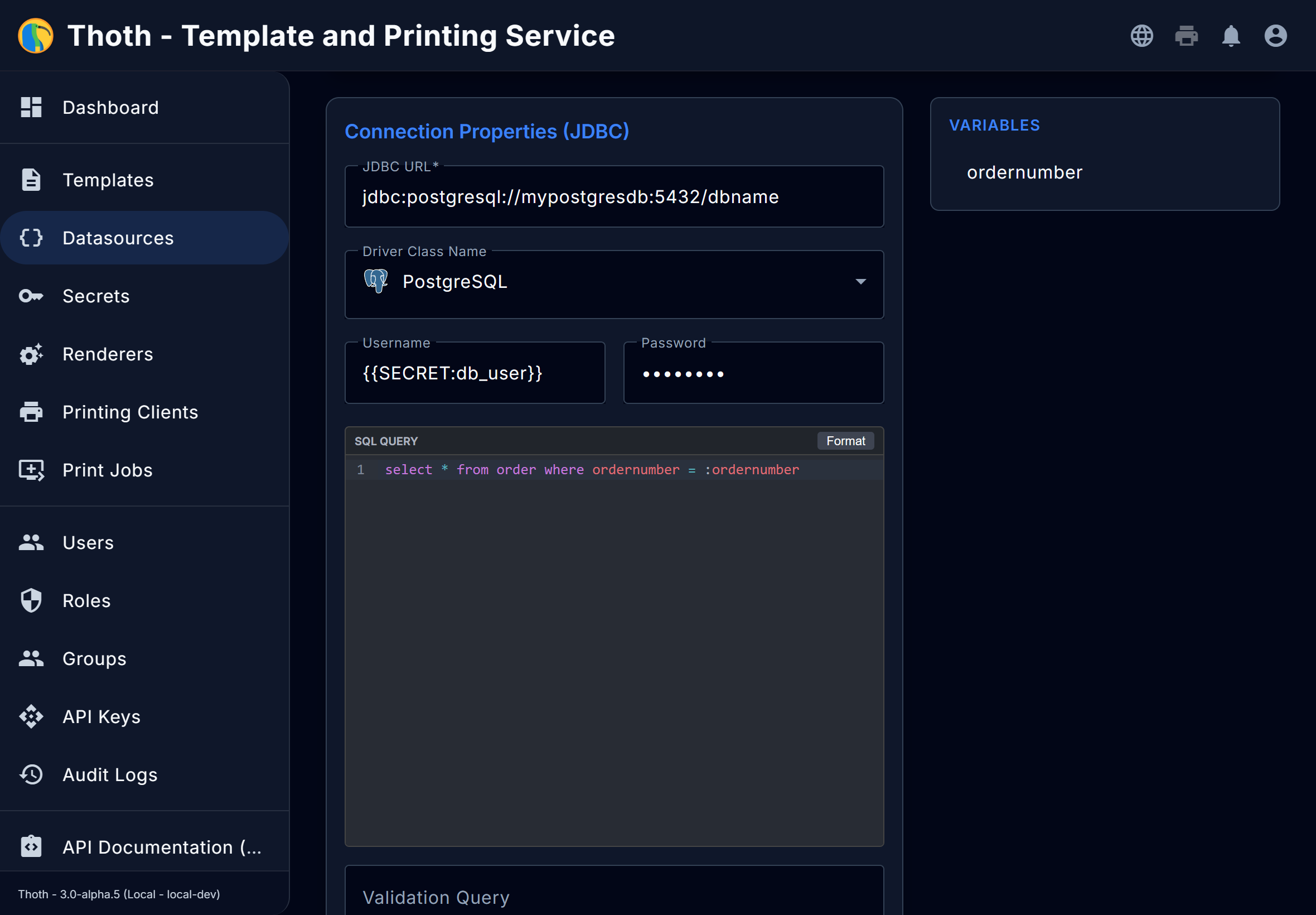JDBC Datasource