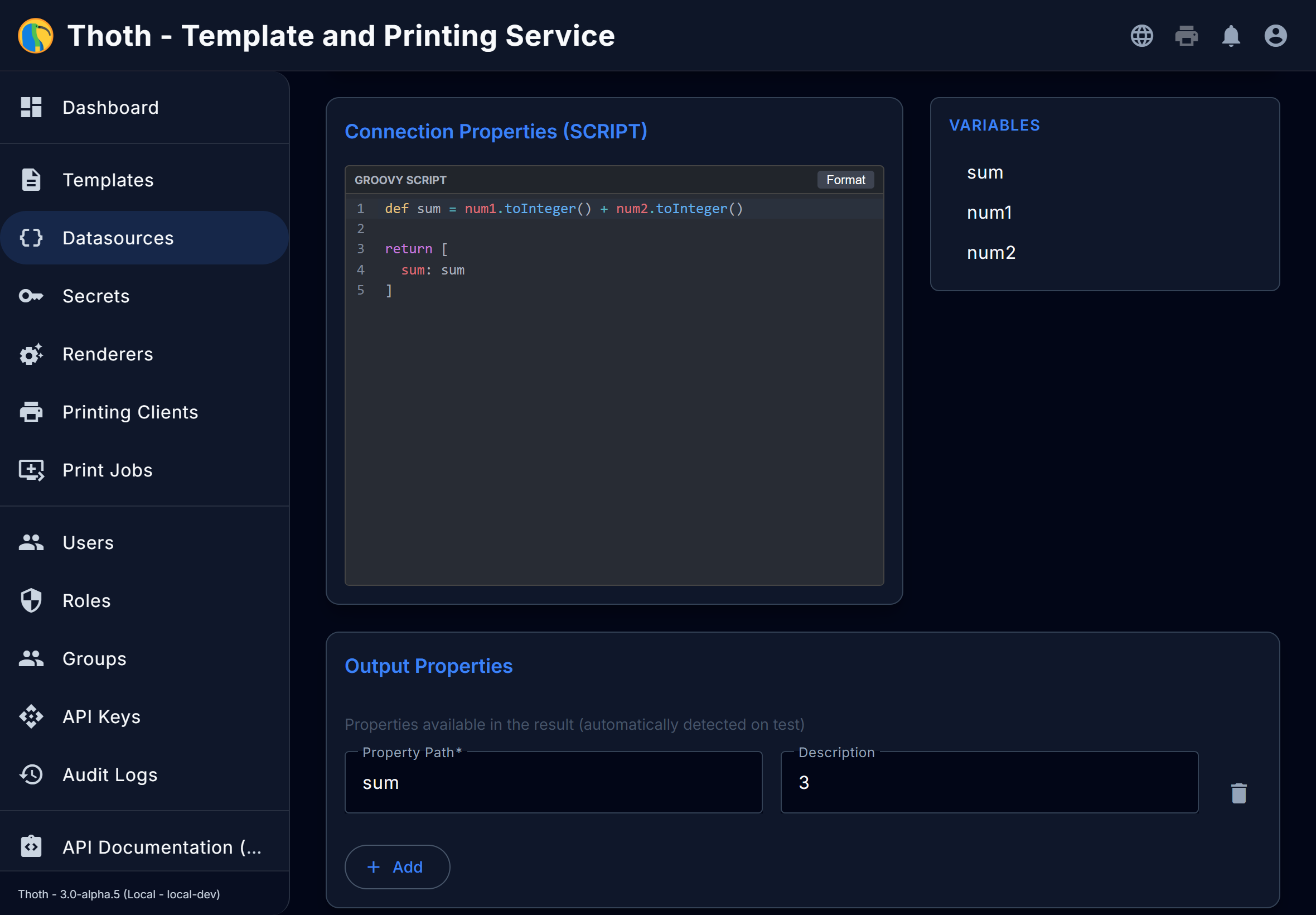 Script Datasource